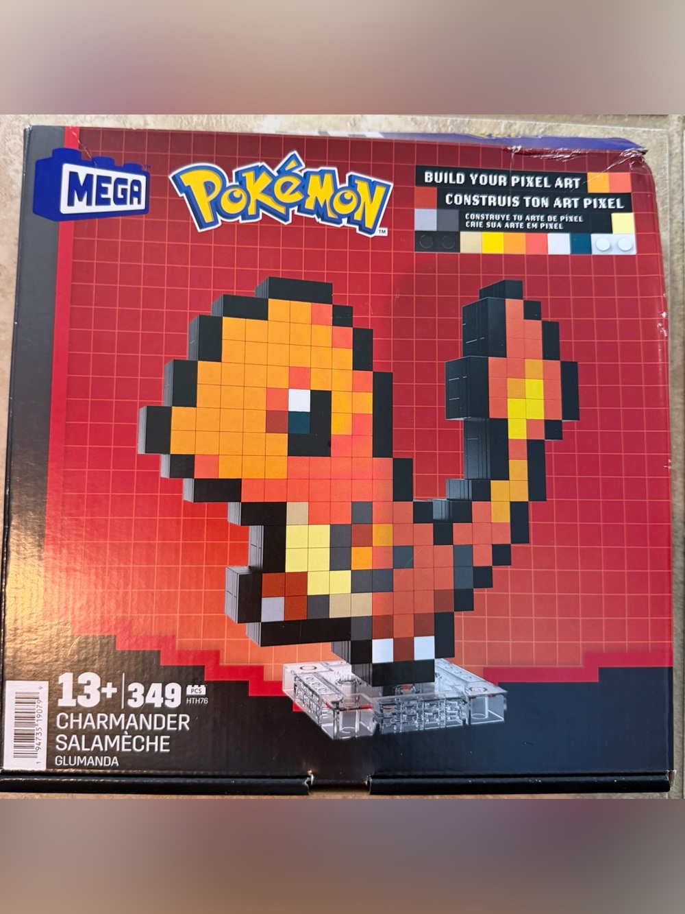 Mega Pokémon Pixel Charmander Figure - Red & Orange See Pictures